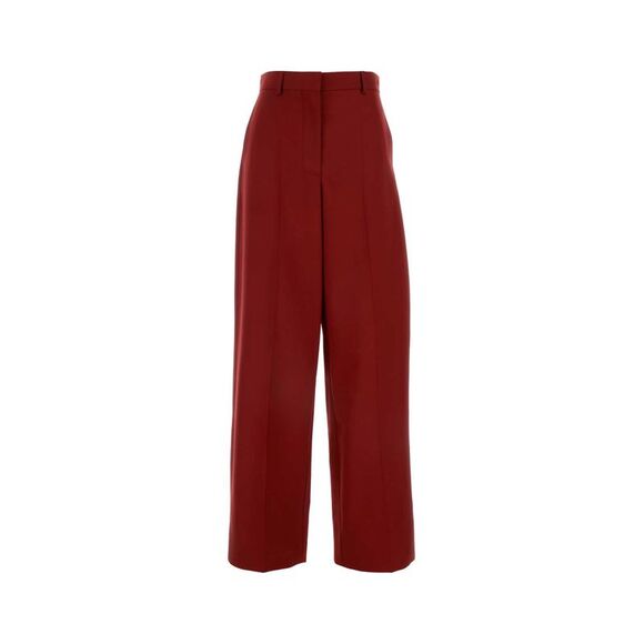 Stella Mccartney Women Tiziano Red Wool Ruby Wide-Leg Pant